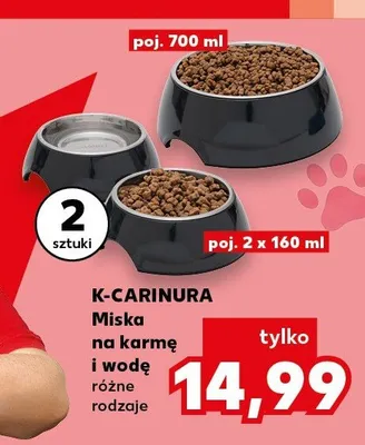 Miska na karmę i wodę K-Carinura 700 ml promocja w Kaufland