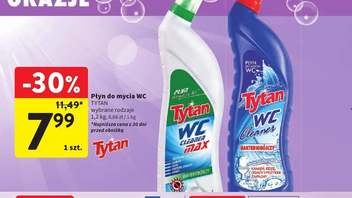 Płyn do mycia WC Tytan promocja w Intermarche