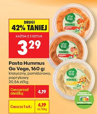 Pasta hummus paprykowy promocja w Biedronka