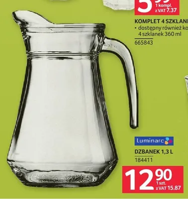 Dzbanek Luminarc 1,3 l promocja w Selgros