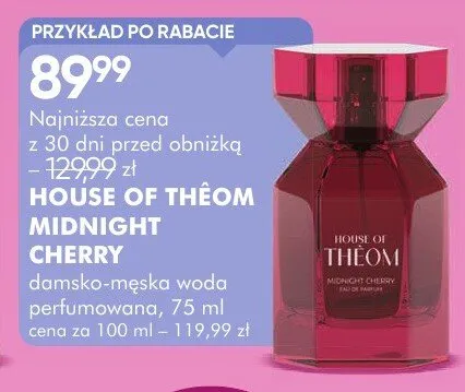 Woda perfumowana damsko-męska House Of Theom Midnight Cherry promocja w Super-Pharm