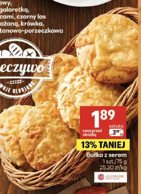 Bułka z serem La Lorraine promocja w Delikatesy Centrum