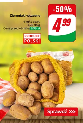 Ziemniaki wczesne polskie promocja w Dino