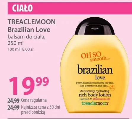Brazilian Love balsam do ciała promocja w Hebe