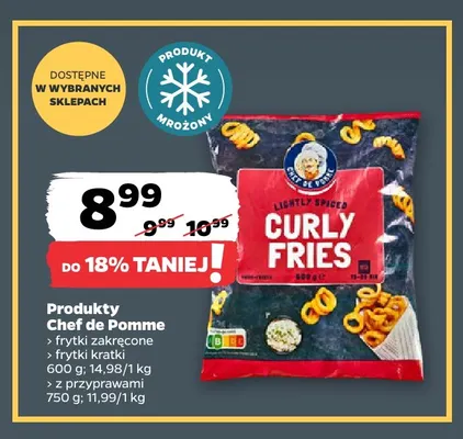Frytki kratki Chef de Pomme promocja w Netto