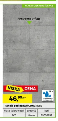 Panele podłogowe Concrete Swiss Krono promocja w Leroy Merlin