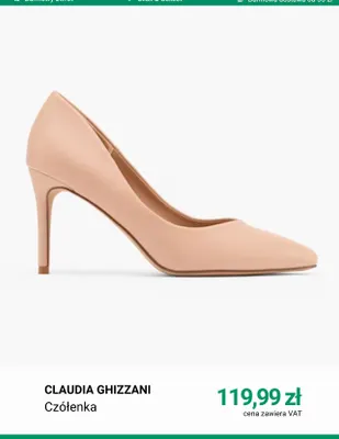 Czółenka Claudia Ghizzani promocja w Deichmann