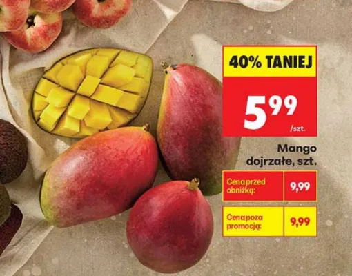 Mango dojrzałe promocja w Biedronka