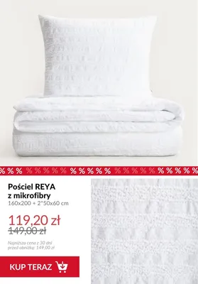 Pościel z mikrofibry REYA 160x200 cm+2x50x60 cm promocja w Homla