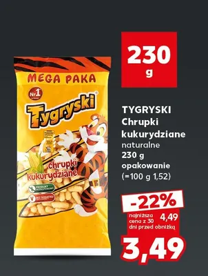 Chrupki kukurydziane naturalne Tygryski promocja w Kaufland