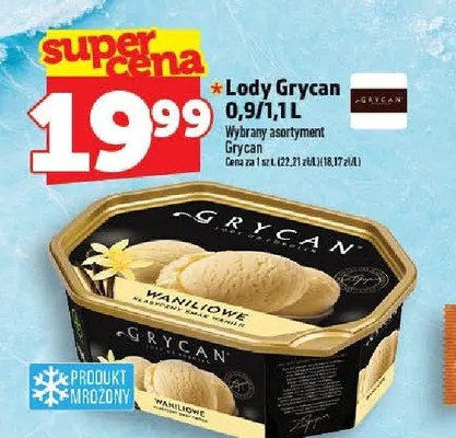 Lody Grycan Waniliowe promocja w TOPAZ