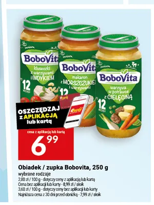 Obiadek BoboVita makaron z morszczukiem i warzywami promocja w Twój Market