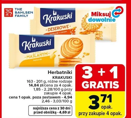 Herbatniki różne rodzaje promocja w Carrefour
