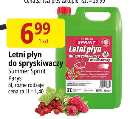 Letni płyn do spryskiwaczy Summer Sprint Parys promocja w Leclerc