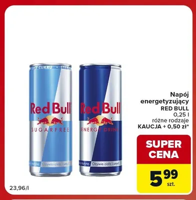 Napój energetyzujący Red Bull Energy Drink promocja w Carrefour Market