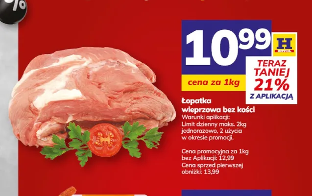 Łopatka wieprzowa bez kości promocja w Hitpol