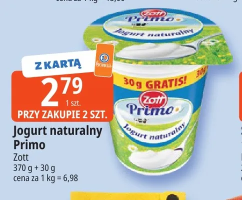 Jogurt naturalny Primo Zott promocja w Leclerc