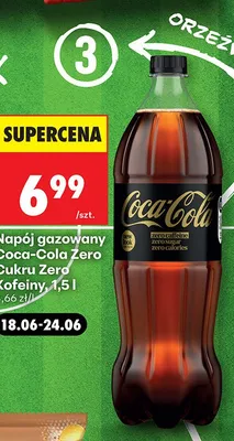 Napój gazowany Coca-Cola Zero Cukru Zero Kofeiny promocja w Biedronka