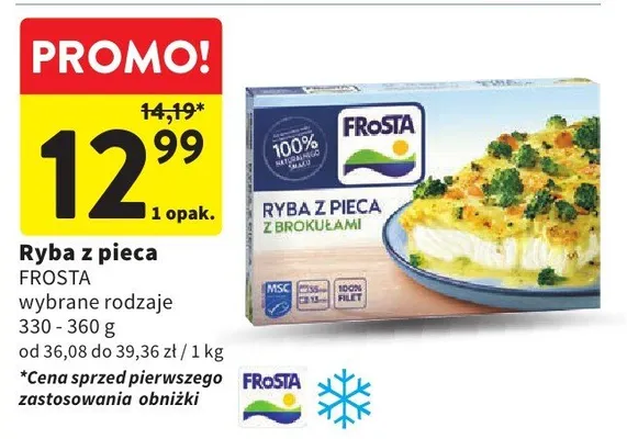 Ryba z pieca Frosta wybrane rodzaje promocja w Intermarche
