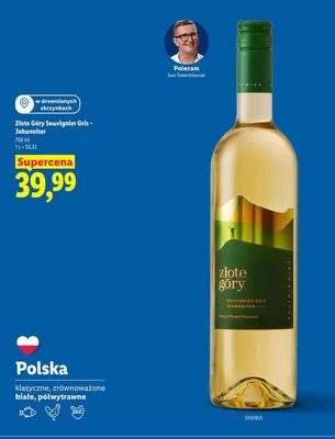Wino białe Sauvignier Gris - Johanniter promocja w Lidl