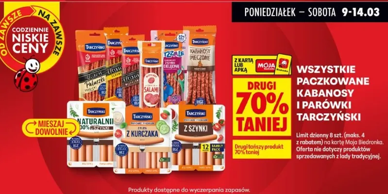 Kabanosy pakowane promocja w Biedronka