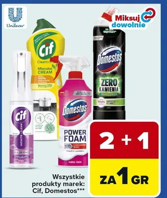Wszystkie produkty marek: Cif, Domestos promocja w Carrefour Market