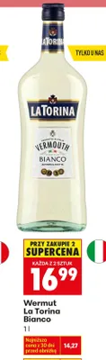 Wermut La Torina Bianco promocja w Biedronka