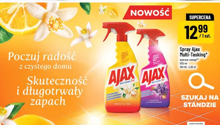 Spray Ajax Multi-Tasking Lavender & Sandalwood promocja w POLOmarket