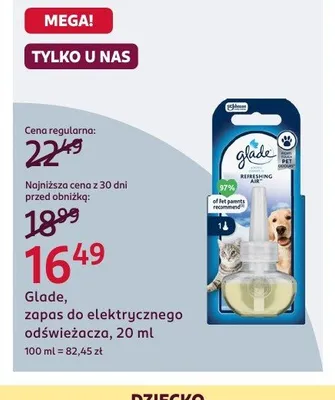 Zapas do elektrycznego odświeżacza powietrza Glade promocja w Rossmann