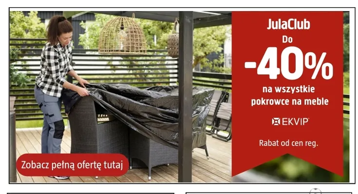 Pokrowce na meble Ekvip promocja w Jula