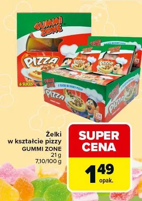 Żelki w kształcie pizzy promocja w Carrefour Market