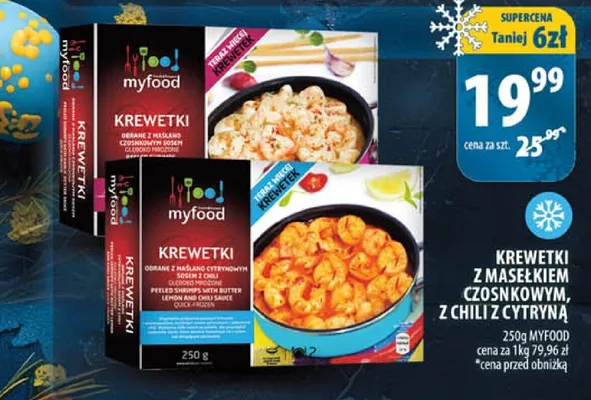Krewetki z masełkiem czosnkowym, z chili z cytryną promocja w Arhelan