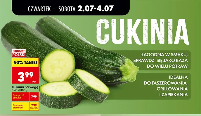 Cukinia na wagę promocja w Biedronka