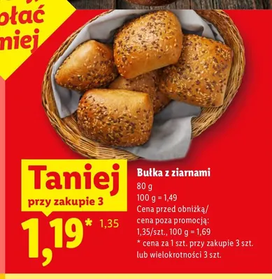 Bułka z ziarnami promocja w Lidl