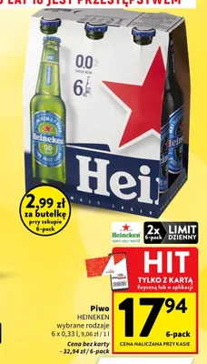 Piwo bezalkoholowe Heineken promocja w Intermarche