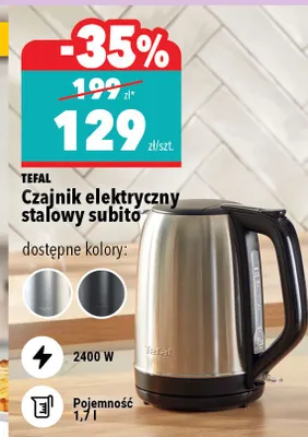 Czajnik elektryczny stalowy subito dostępne kolory promocja w Biedronka Home