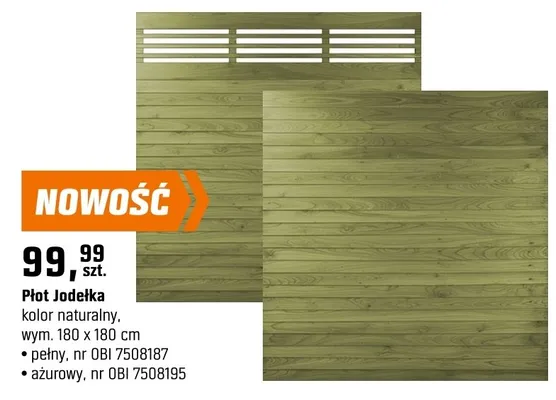 Płot Jodełka promocja w OBI
