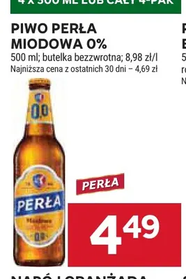 Piwo bezalkoholowe Perła Miodowa promocja w Stokrotka