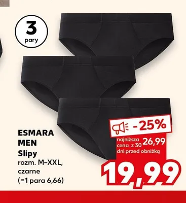 Slipy męskie Esmara Men 3-pak promocja w Kaufland