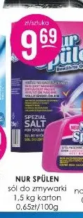 Sól do zmywarki Nur Spülen promocja w Drogerie Jasmin