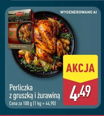 Perliczka z gruszką i żurawiną Drosed promocja w Aldi