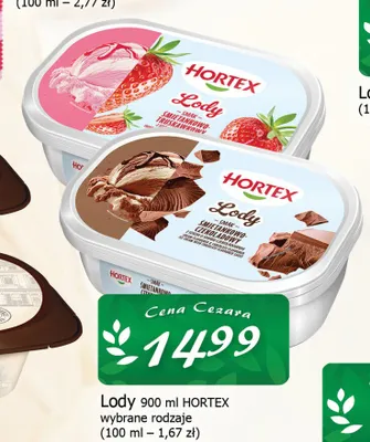 Lody Hortex promocja w CEZAR Delikatesy