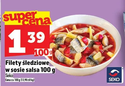 Filety śledziowe w sosie salsa 100g promocja w TOPAZ
