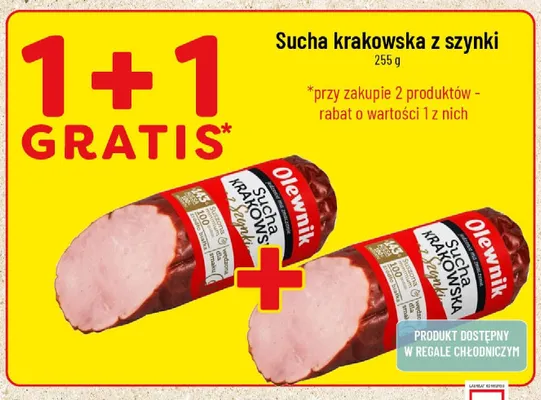 Kiełbasa sucha krakowska z szynki Olewnik promocja w POLOmarket