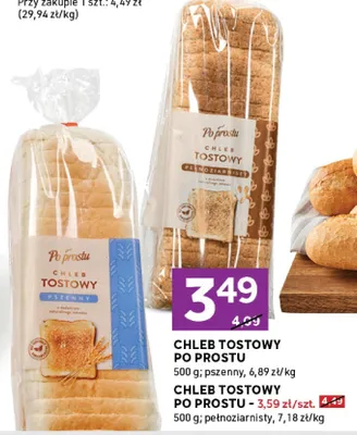 Chleb tostowy po prostu pszenny promocja w Stokrotka