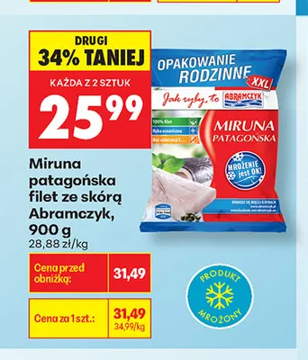 Miruna patagońska filet ze skórą Abramczyk promocja w Biedronka