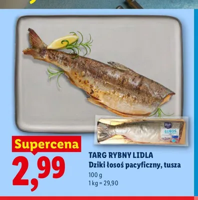 Dziki łosoś pacyficzny tusza Targ Rybny Lidla promocja w Lidl