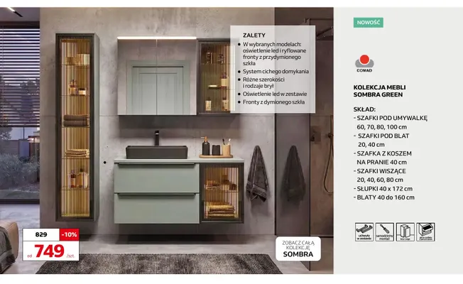 Kolekcja mebli Sombra Green Comad promocja w Komfort