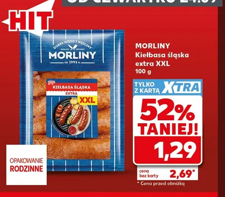 Kiełbasa śląska extra XXL Morliny promocja w Kaufland