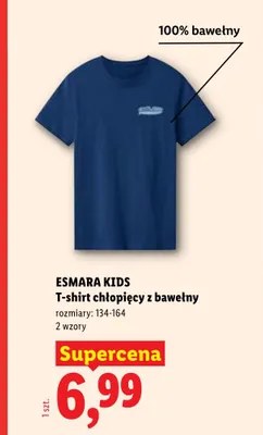 T-shirt chłopięcy z bawełny Esmara Kids promocja w Lidl